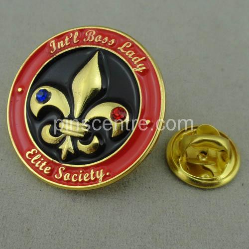 Rhinestone Enamel Pin Badges