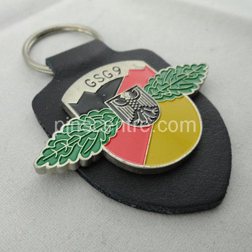 Iron Emblem Leather Keychains
