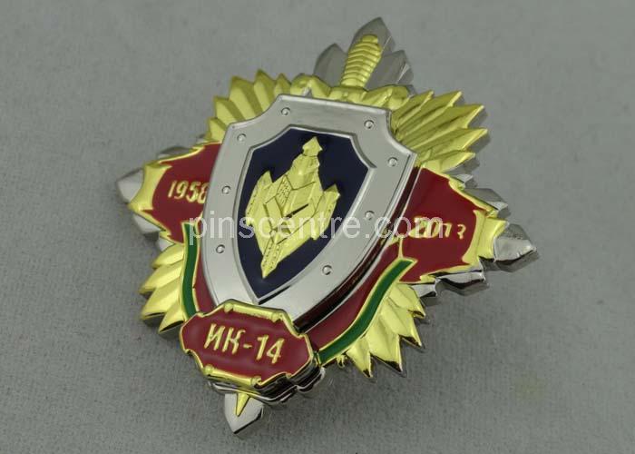 Army Custom Awards Medals By Zinc Alloy Material , 2 Pcs Combined With Double Tones Plating